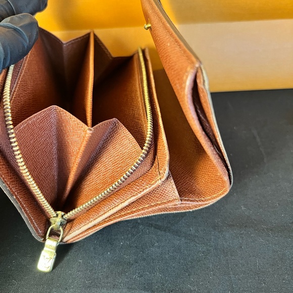 Louis Vuitton Monogram Porte Monnaie Billets Tresor Wallet W/Unbranded Chain A56 - Picture 15 of 17